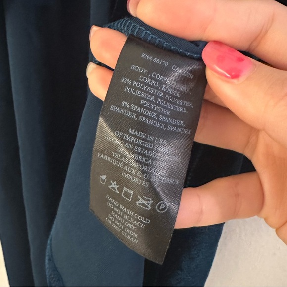 NWT💕 BHLDN Thrive Velvet Wrap Midi Dress - Teal Medium - Picture 5 of 5